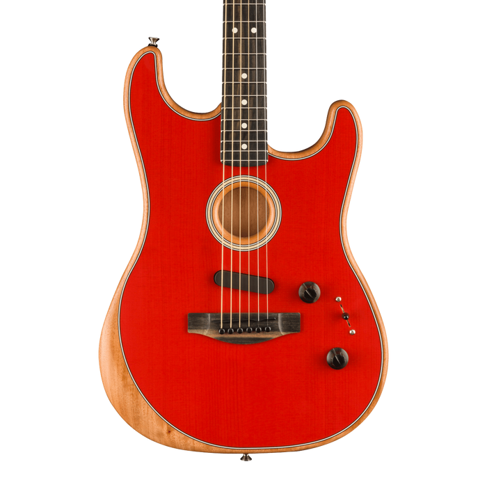 Fender American Acoustasonic Stratocaster Ebony Fingerboard Dakota Red Guitar