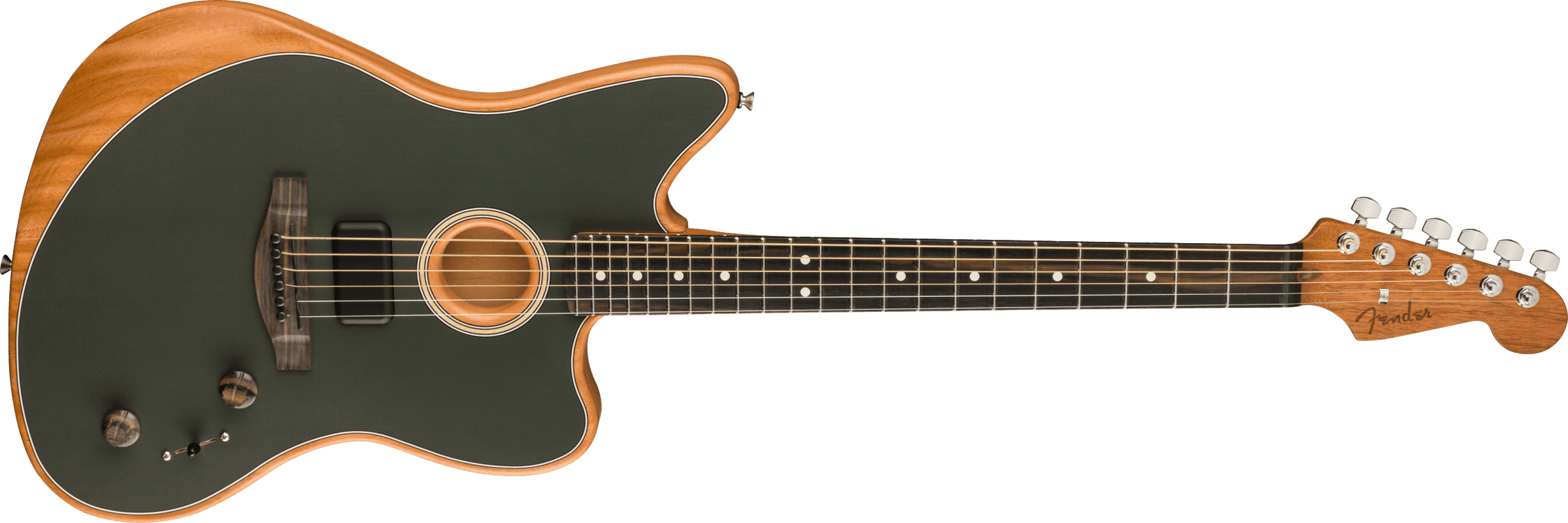 Fender Acoustasonic Jazzmaster Tungsten With Gig Bag — Truetone Music