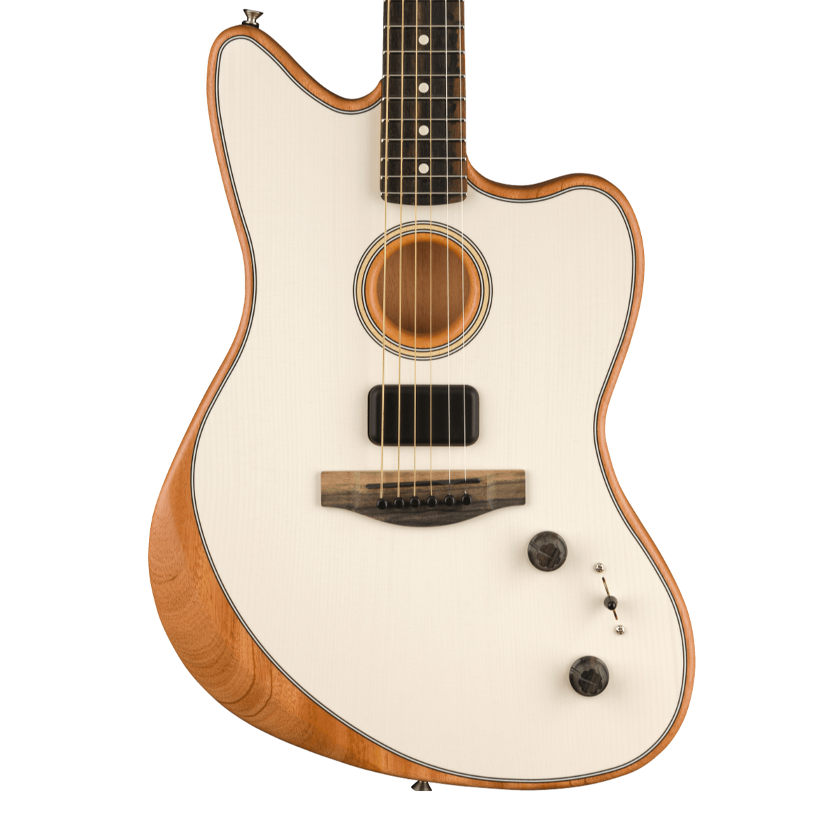 Fender Acoustasonic Jazzmaster Arctic White With Gig Bag
