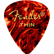 Fender Classic Celluloid 351 Shape Picks Thin Tortoise Shell 12 Count - 1980351700