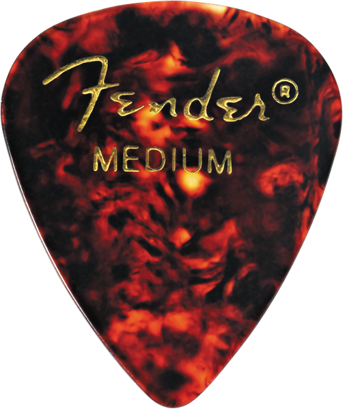 Fender Classic Celluloid 351 Shape Picks Medium Tortoise Shell 12 Count