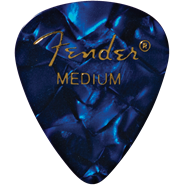 Fender Premium Celluloid 351 Shape Picks Medium Blue Moto 12 Count
