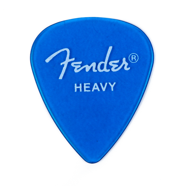 Fender California Clear Shape Picks Heavy Lake Placid Blue 12 Count - 0981351902