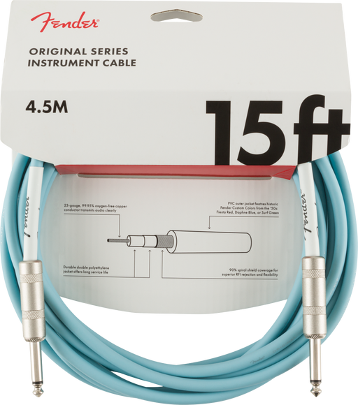 Fender Original 15ft. Instrument Cable Daphne Blue - 990515003