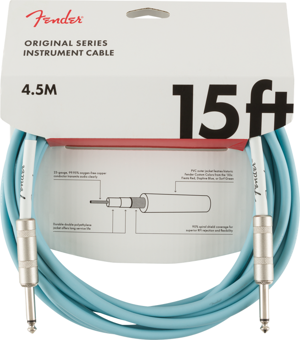 Fender Original 15ft. Instrument Cable Daphne Blue - 990515003