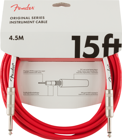 Fender Original 15ft. Instrument Cable Fiesta Red - 990515010