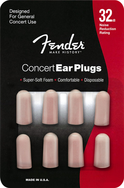 Fender Concert 4 Sets Of Foam Plugs 32 dB
