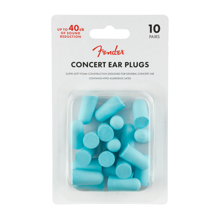 Fender Concert Ear Plugs 10-Pair Daphne Blue