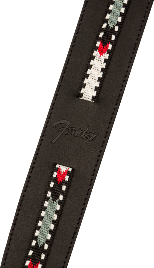Fender Paramount Acoustic Leather Strap, Black Straps