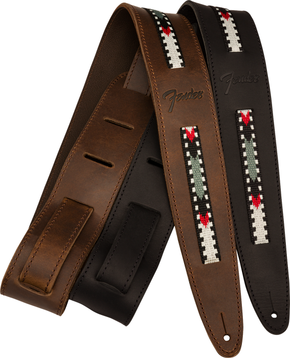Fender Paramount Acoustic Leather Strap, Brown Straps