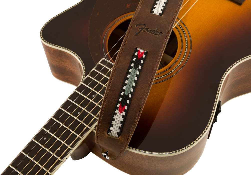 Fender Paramount Acoustic Leather Strap, Brown Straps