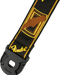 Fender Quick Grip Locking End Strap Black Yellow and Brown 2"