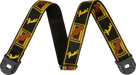 Fender Quick Grip Locking End Strap Black Yellow and Brown 2"