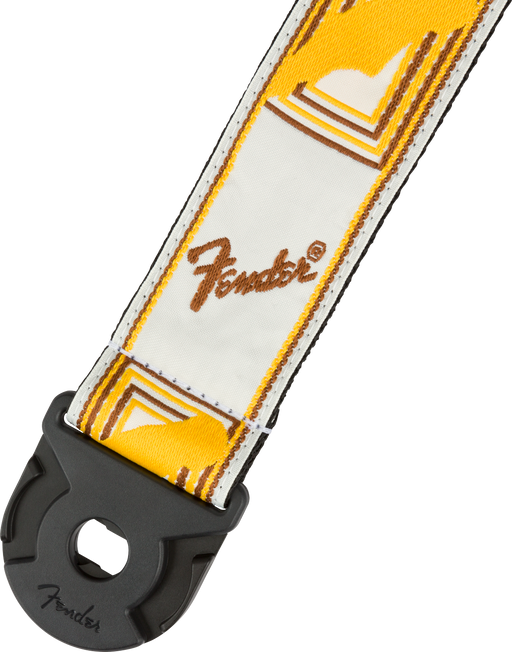 Fender Quick Grip Locking End Strap White Yellow and Brown 2"