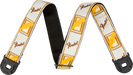 Fender Quick Grip Locking End Strap White Yellow and Brown 2"