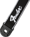 Fender Quick Grip Locking End Strap Black with White Running Logo 2"