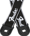 Fender Quick Grip Locking End Strap Black with White Running Logo 2"
