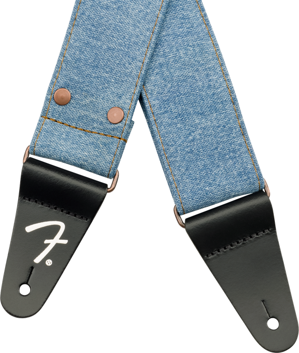 Fender x Wrangler Riveted Denim Strap Light Indigo