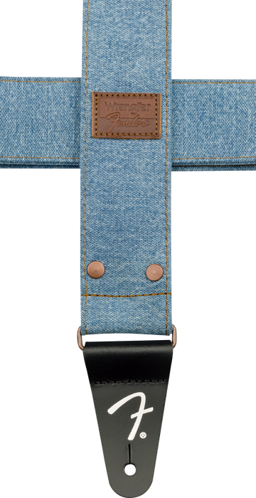 Fender x Wrangler Riveted Denim Strap Light Indigo