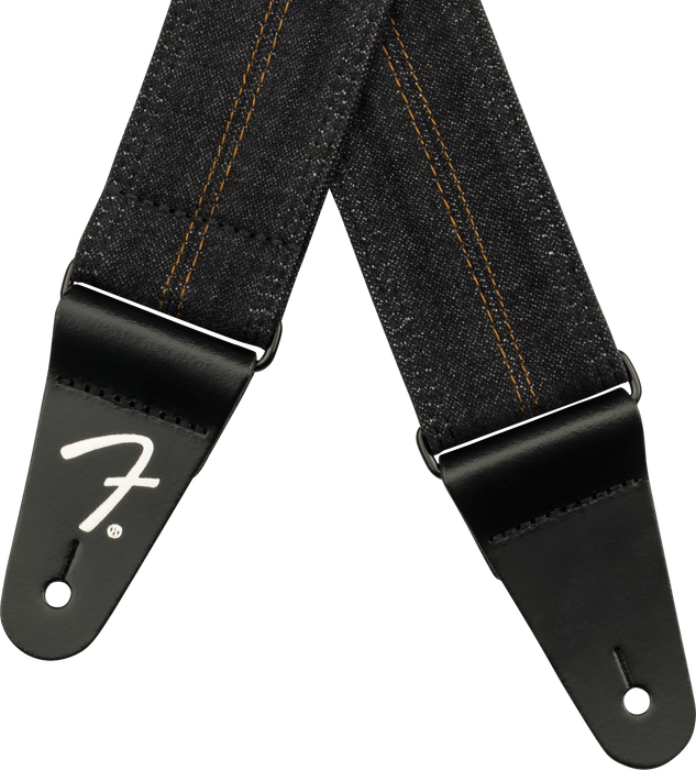 Fender x Wrangler Denim Strap Washed Black Stitch