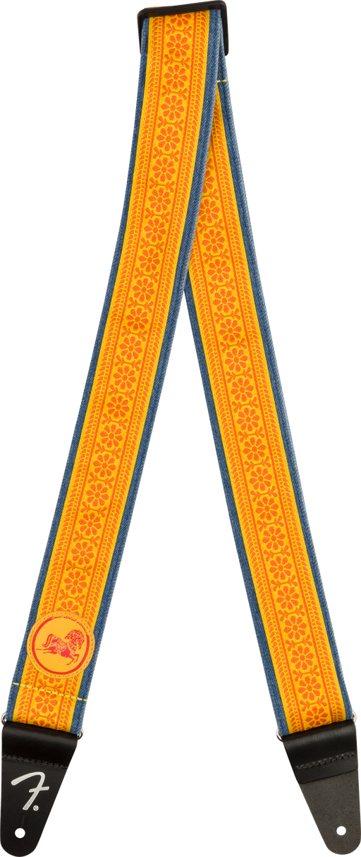 Fender George Harrison Dark Horse Floral Strap Orange 2" Strap