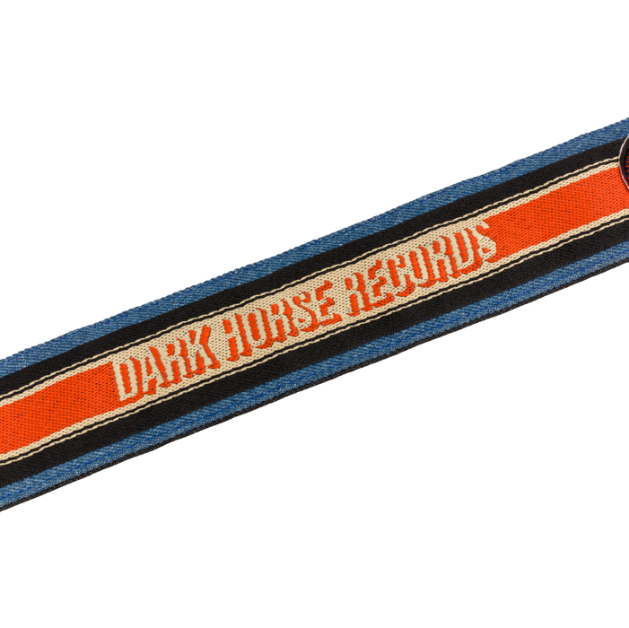 thumbnail image 2 of Fender George Harrison Dark Horse Logo Guitar Strap - 2-Inch Wide Denim & Jacquard Design 2 of 14