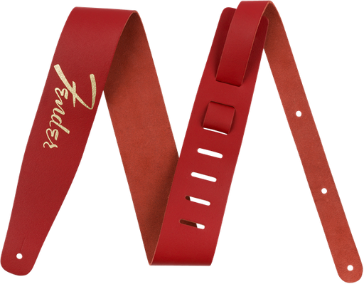 Fender 50s Vintage Leather 2.5" Strap Red