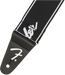 Fender WeighLess 2" Running Logo Strap Black/White