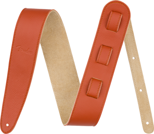 Fender Limited Leather Strap Tangerine