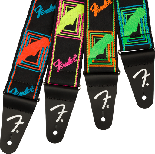 Fender Neon Monogrammed Strap Green/Orange