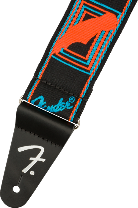 Fender Neon Monogrammed Strap Blue/Orange