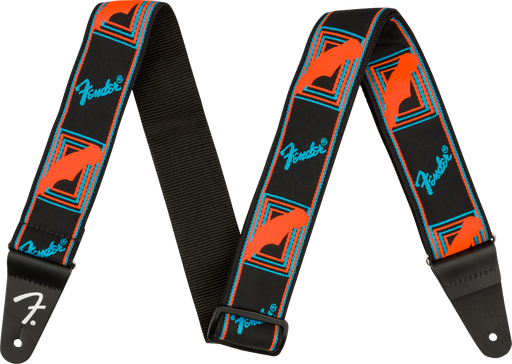 Fender Neon Monogrammed Strap Blue/Orange