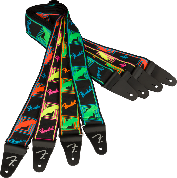 Fender Neon Monogrammed Strap Blue/Orange