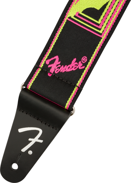 Fender Neon Monogrammed Strap Yellow/Pink