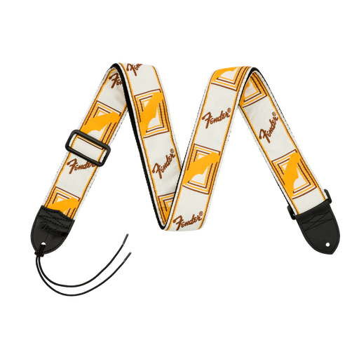 Fender 2" Monogrammed Strap White/Brown/Yellow