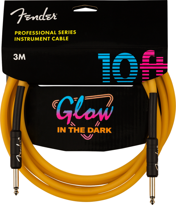 Fender Professional 10-ft. Glow In Dark Cable Orange