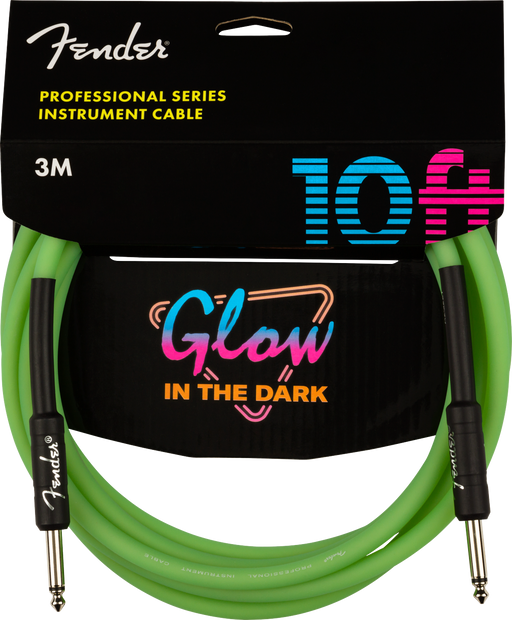 Fender Professional 10-ft. Glow In Dark Cable Green