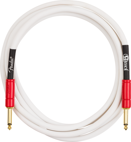 Fender John 5 Instrument Cable 10-ft. White and Red