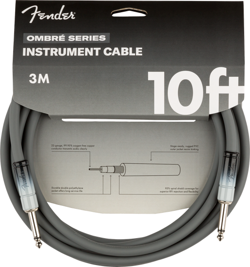 Fender 10' Ombré Cable, Silver Smoke Cables