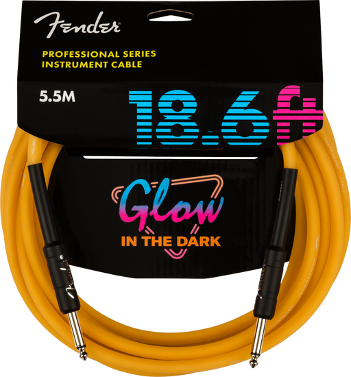 Fender Professional 18.6-ft. Glow In Dark Cable Orange