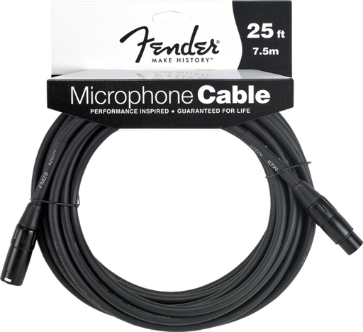 Fender Performance Series Microphone Cable 25ft. Black
