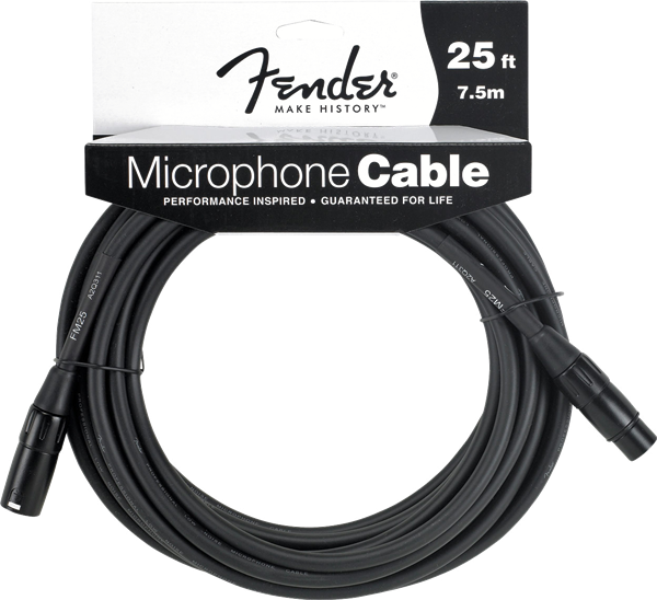 Fender Performance Series Microphone Cable 25ft. Black