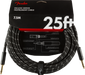 Fender Deluxe 25' Instrument Cable Black Tweed - 990820075