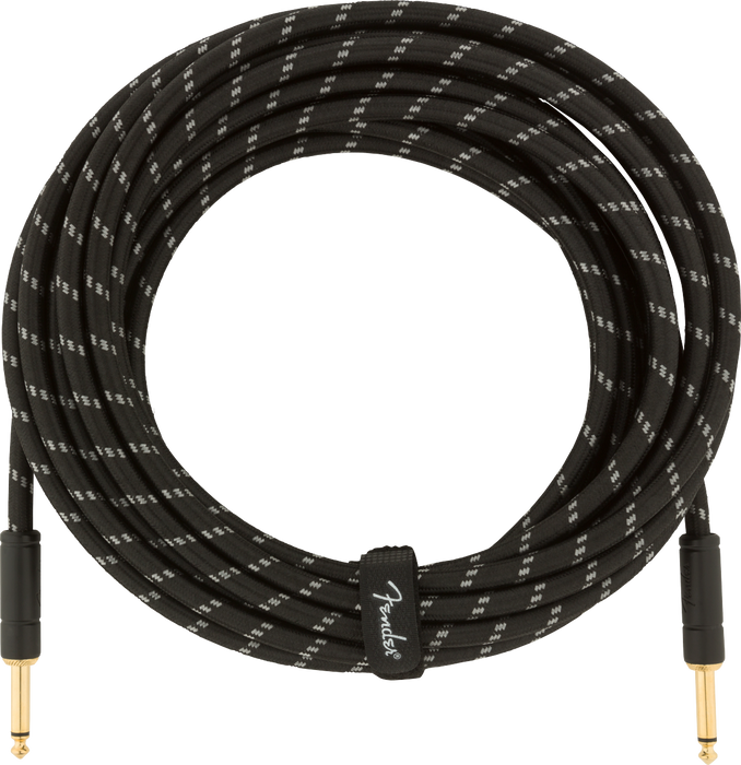 Fender Deluxe 25' Instrument Cable Black Tweed - 990820075