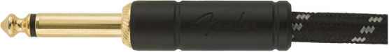 Fender Deluxe Series Instrument Cable Straight/Angle 18.6-ft. Black Tweed - 990820079