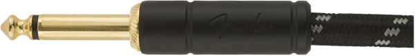 Fender Deluxe Series Instrument Cable Straight/Angle 18.6-ft. Black Tweed - 990820079