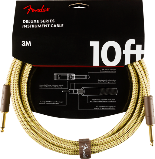 Fender Deluxe 10ft. Instrument Cable Tweed - 990820089Fender Deluxe 10-ft. Instrument Cable Tweed - 990820089