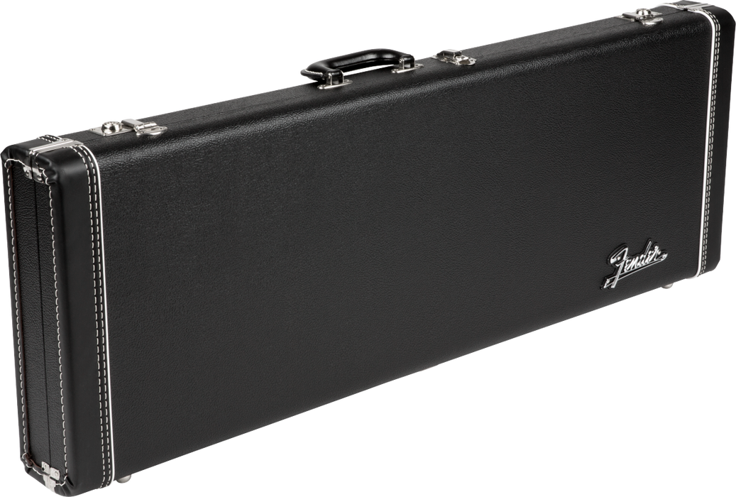 Fender G&G Deluxe Strat/Tele Hardshell Case Black with Orange Plush Interior Fender Amp Logo