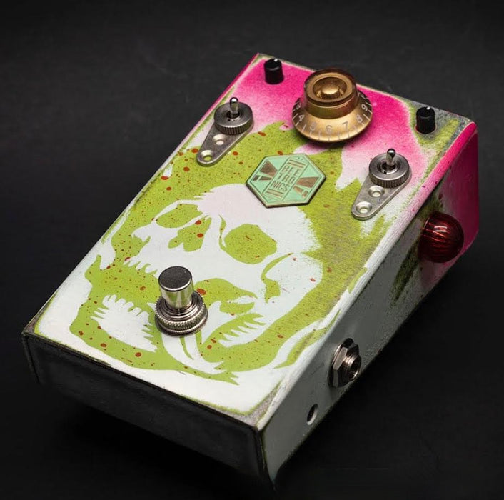 BeetronicsFX Custom Shop One Off Green Skull Finish Overhive Overdrive Guitar Effect Pedal