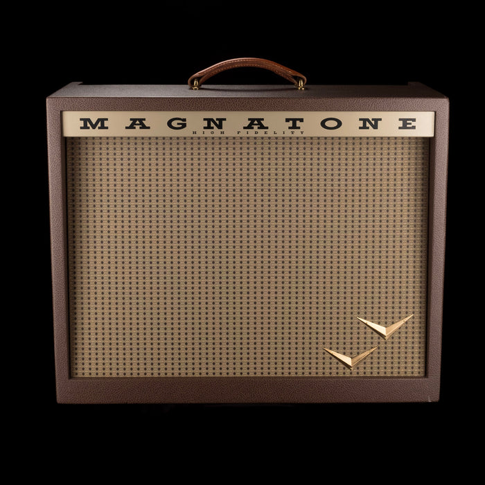 Pre Owned Magnatone Panoramic Stereo Brown Guitar Amp Combo With Footswitch And Cover